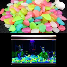 

100pcs/lot Fish Tank Luminous Stone Garden Road Uminous Stone Artificial Glow in the Dark Stone Rock Paving Pet Supplies