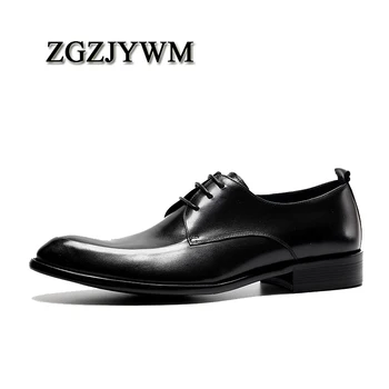 

ZGZJYWM Spring Autumn Handmade Genuine Patent Leather Black/Red Oxford Lace-Up Solid Dress Italian Wedding Men Formal Shoes