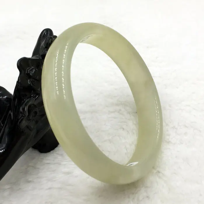

60mm Vintage Certified Grade A Genuine Natural Green Jade Bangle Bracelet 3344 10.20 40