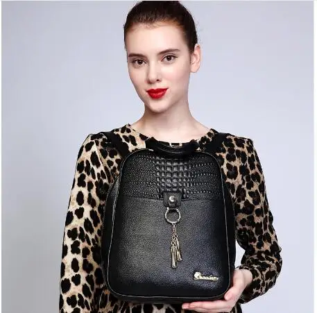 

Zooler brand women leather backpack versatile superior cowhide genuine leather backpacks for lady#2108