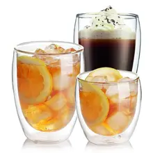 80/250/350/450 мл термостойкая двухслойная стеклянная чашка для кофе воды