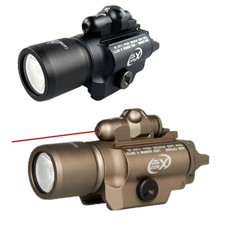 Tactical SF X400 Handgun Flashlight With Red Laser Sight Light