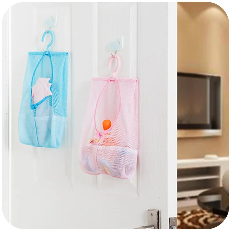 

Multi-function Hanging Mesh Bag Thick Grid Storage Bag Toy Organizer Container Kitchen Bathroom Dormitory Artifact Storage Bag