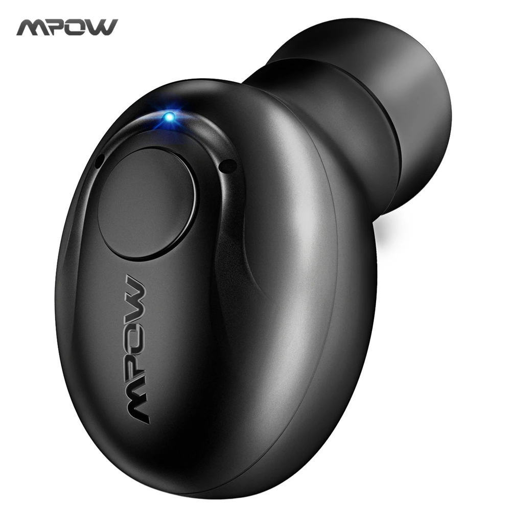 2017 MPOW Single Bluetooth Headphone Wireless Earphone Mini Invisible Earpiece Earbud W Mic 2 Magnetic Chargers