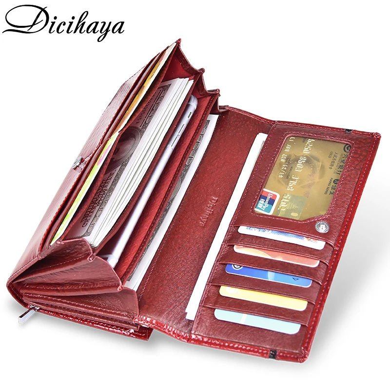 DICIHAYA Genuine Leather Women Wallet Multifunction Womens Clutch Wallets Brand Purses Femme Billetera Card Holder Phone Bag DICIHAYA Genuine Leather Women Wallet Multifunction Womens Clutch Wallets Brand Purses Femme Billetera Card Holder Phone Bag