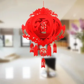 

DIY wedding decoration round non-woven palace lantern New Year red lantern Chinese Spring Festival lantens wedding lantern