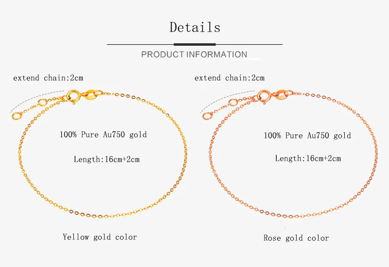 18k Au750 gold chain bracelet (14)