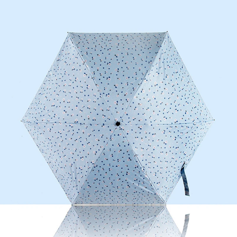 

Mini-folding umbrella, elegant sunumbrella with small flowers to prevent wrapping umbrellas