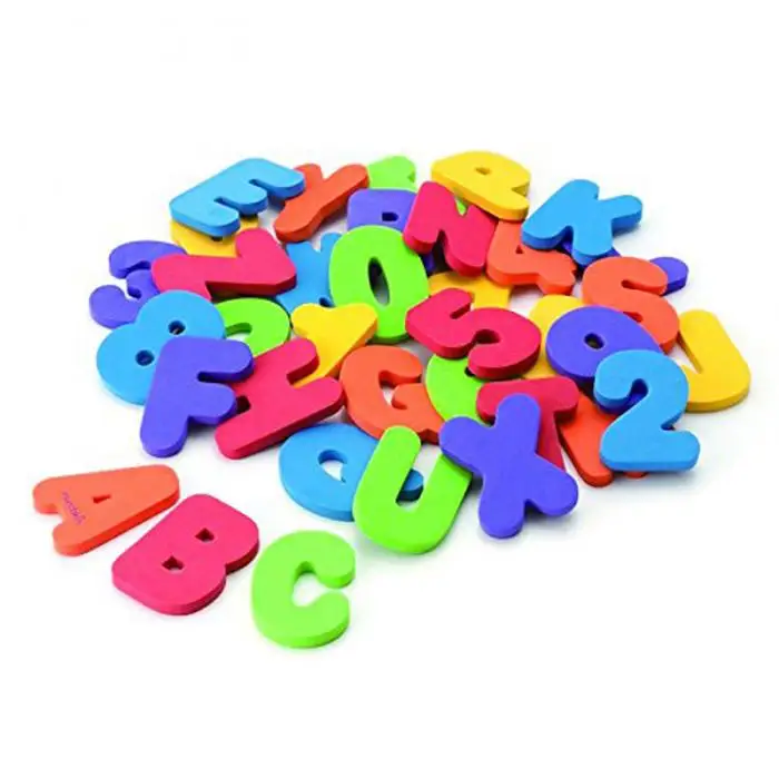 36 шт. детские развивающие игрушки плавающий Мульти-цвет пены буквы Num игрушки Детские игрушки ванны M09