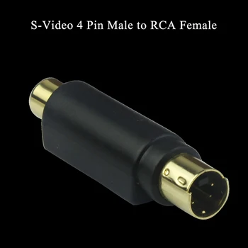 

2PCS Mini DIN 4p S-video 4Pin Male Female TO RCA ADAPTER Plug