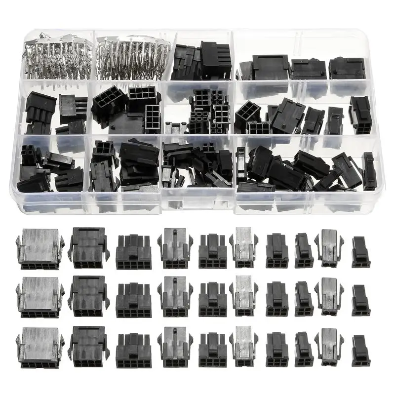 New 82 Pcs 3.0mm Connectors + 200 Pcs Crimp Pins Electronic Components