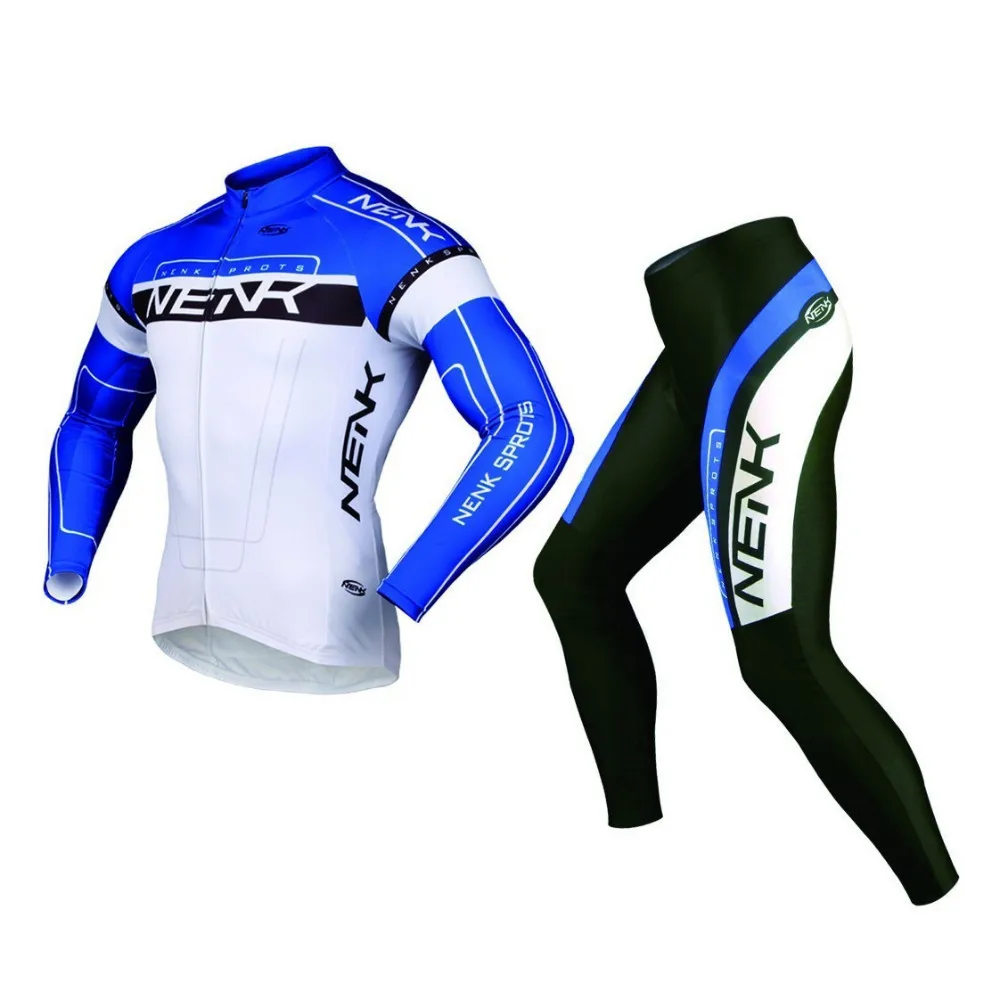 Blue Unisex XXXL Cycle clothing Full Zipper Long Sleeve Team Bike