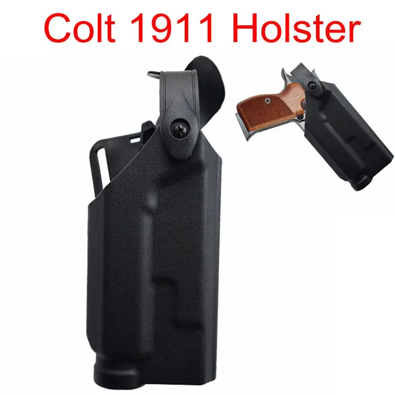 Right Hand Military Pistol Colt 1911 Gun Holster With Flashlight