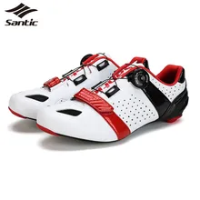 Santic Road Cycling Shoes Men Athletics Carbon Fiber Locking Shoes Zapatillas Sapatilha Ciclismo Bicycle Bike Shoes For Sports
