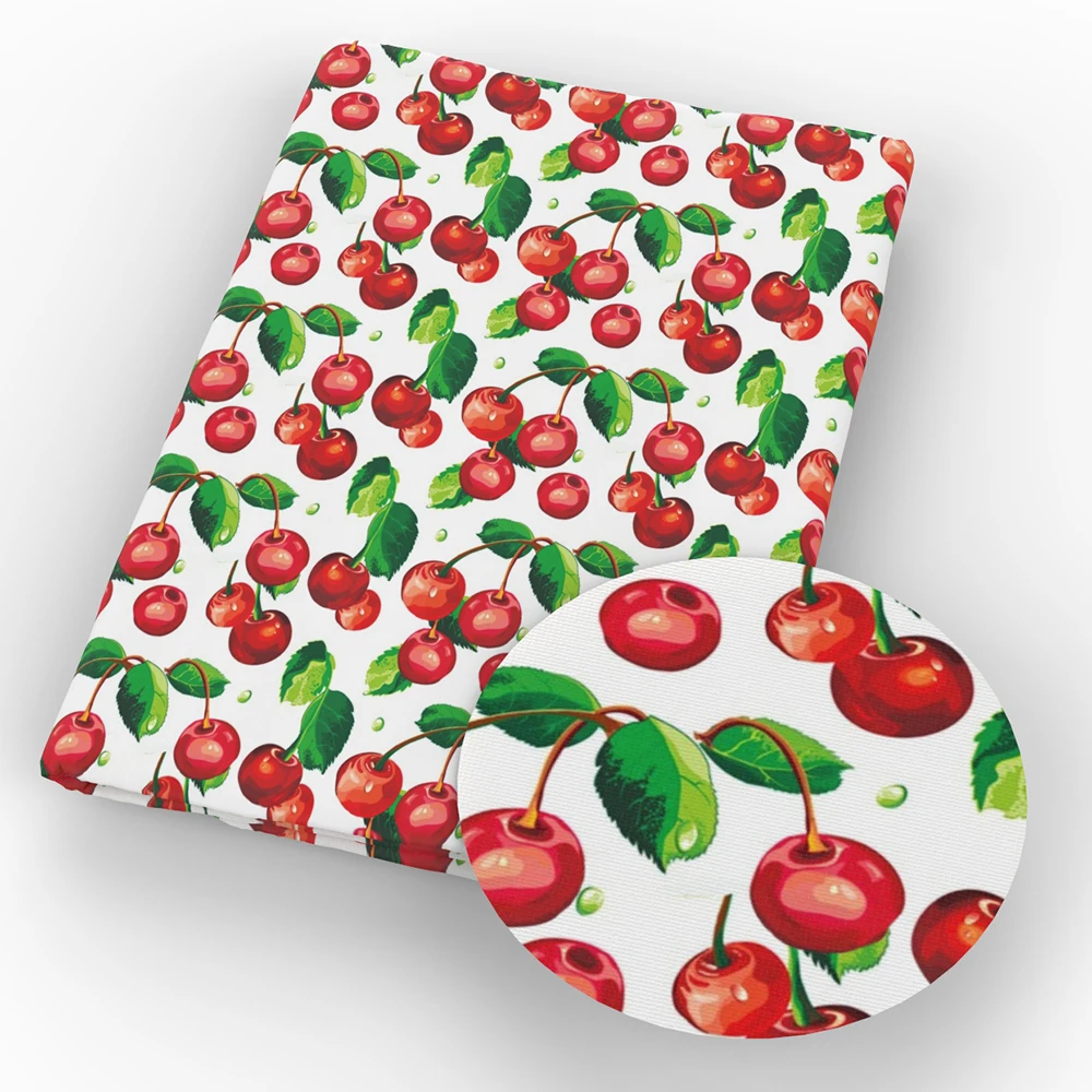 

david angie 50*145cm 100% Cotton Fruits Fabric Patchwork DIY Sewing Doll Clothes Bag Quilting Fat Quarters Material,c4065