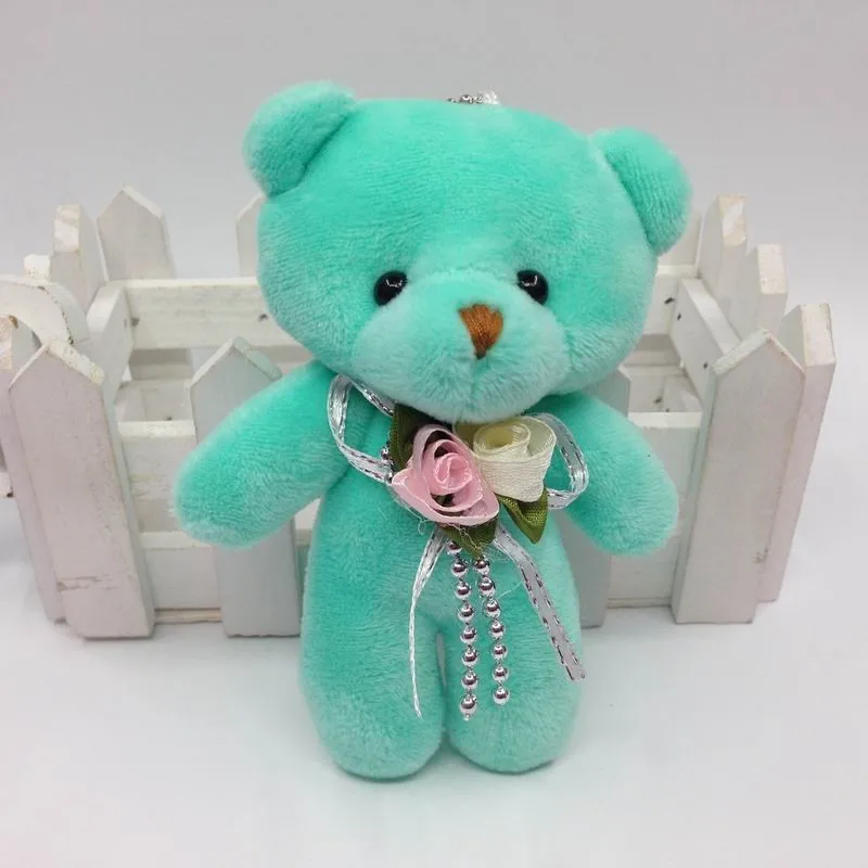 13cm stand bear with flower hat 7