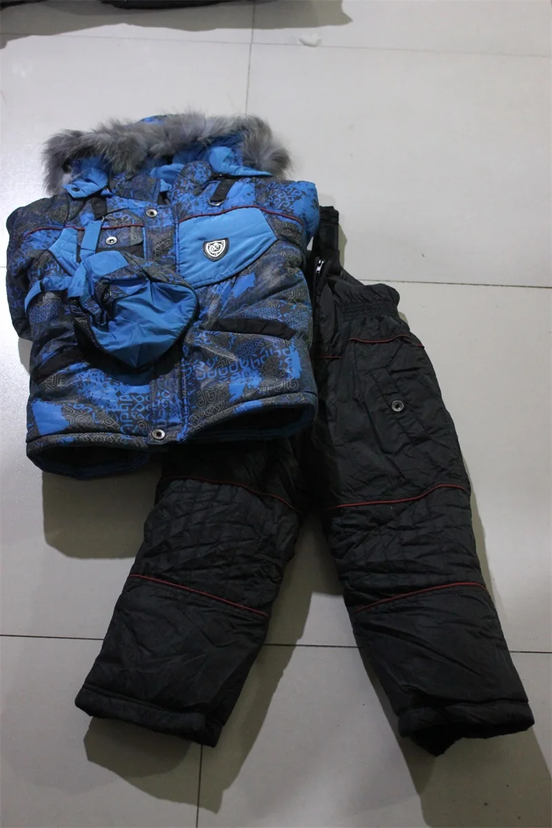 

SALE!! Fleeced Winter Ski Suit Kids windproof waterproof ski jackets pant Children Snowsuit boys girls snow skiing Clothing