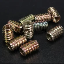 M6x15mm Female Male E-Nut Wood Insert Nut Dowel Screw Fixing for Furniture Legs and Bun Feet