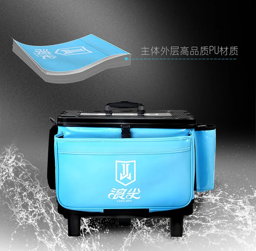 US $133.90 Pull Rod Box Abs Multifunction Waterproof Thickening Fishing Bucket Fish Barrel Live Fish Bag Wave Tip Ro