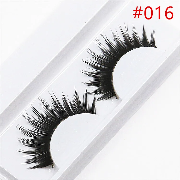 1 Pair Sell 3D False Eyelashes Korea Natural Nude Makeup Long False Eyelash Handmake Eye Lashes Makeup Kit Gift #H016