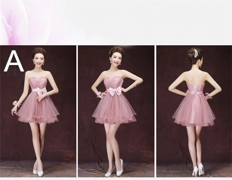 Vestido de коктейльное платье короткие Румяна милое бальное платья Размер s для