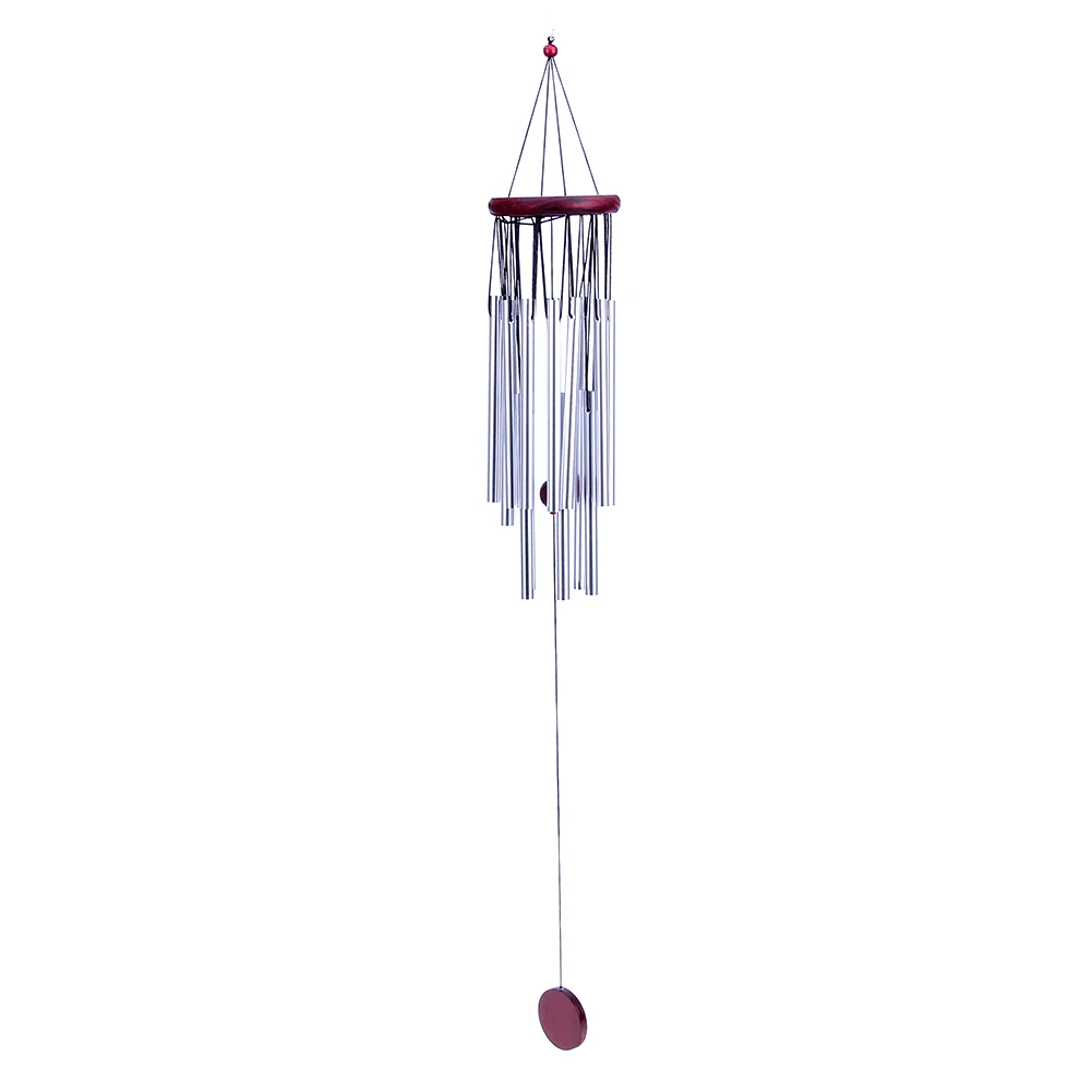 Открытый Сад Двор колокольчики 18 трубы алюминий дома Windchime стене висит дома спальня украшения друг подарок серебро