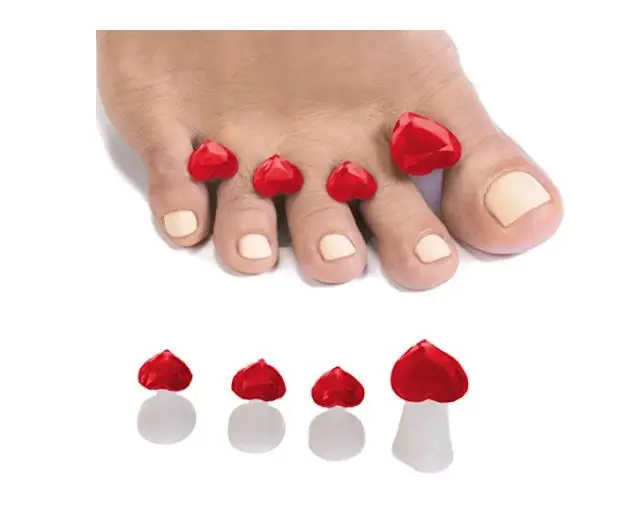 8pcs/lot Silicone Toe Separators Foot Spacers for Home and Salon Use Pedicures Spreader DIY Nail Art Tools | Красота и здоровье