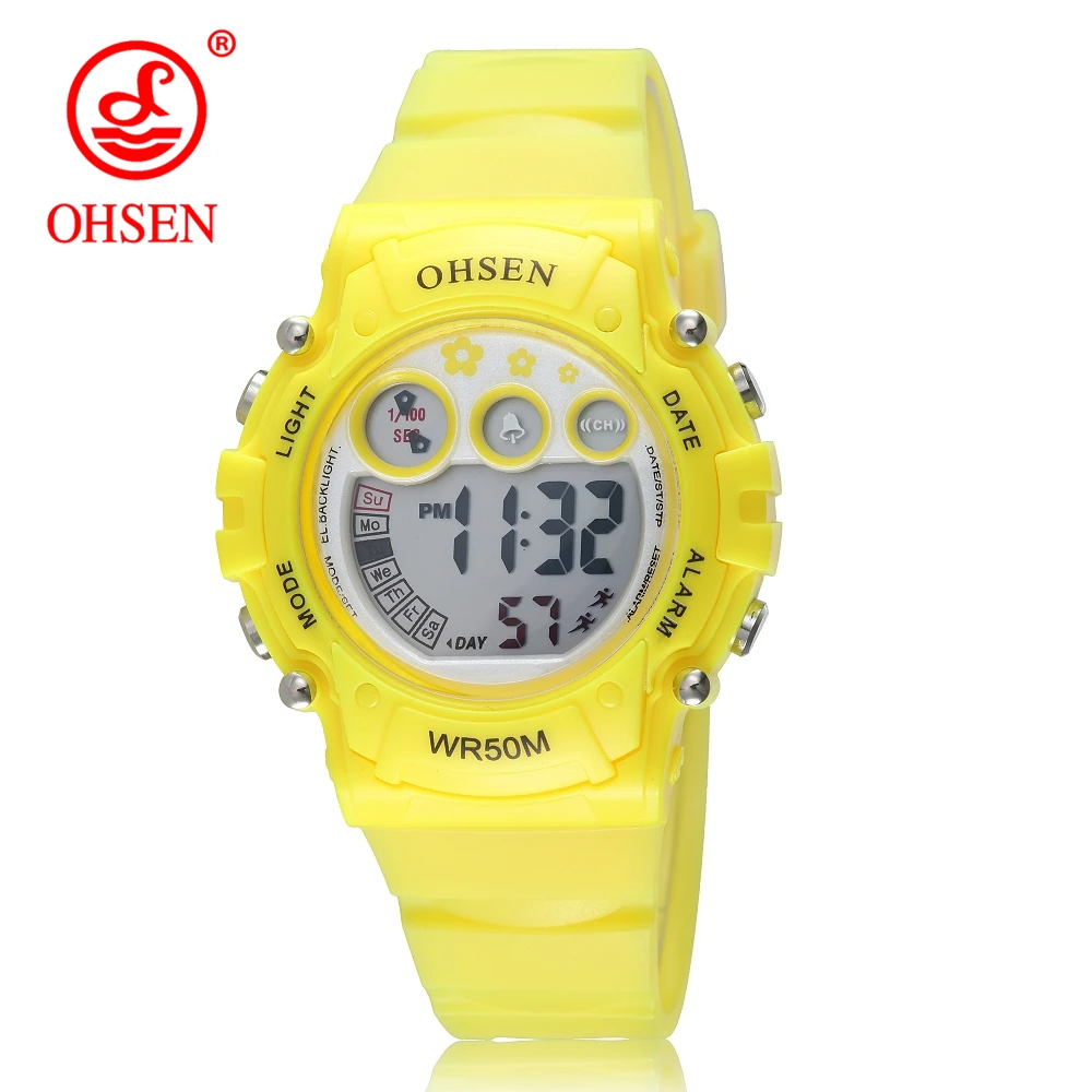 

OHSEN Sports Children Digital Watches Top Brand Luxury Quartz Watch Kids Waterproof S Shock Sport Wristwatches relogio masculino