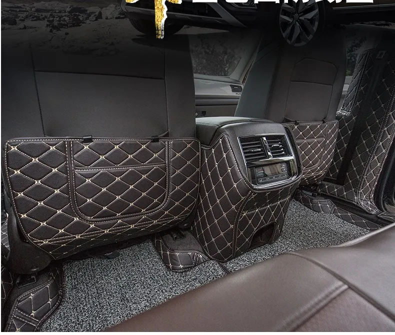Автомобиль полностью закрытый заднее сиденье кожа анти-kick pad средняя Колонка защитная накладка для Volkswagen Teramont/Atlas
