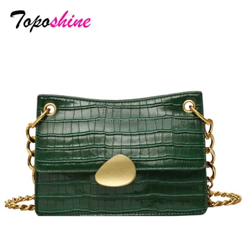 

Toposhine Luxury Ladies Small Square Bag New Fashion Stone Pattern Shoulder Bag Casual Wild Messenger Bag