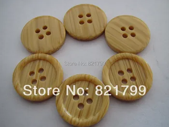 

40L wood color button sweater beautify button 4 holes resin button fashion Polyester
