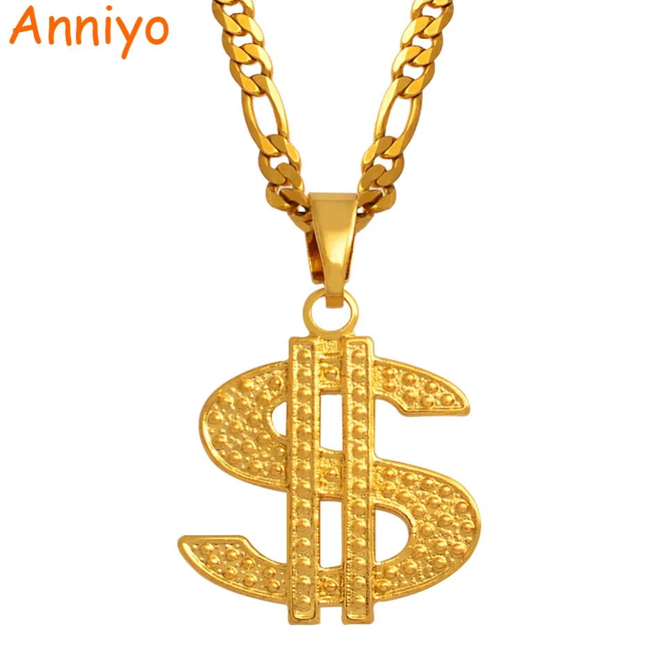 anniyo piece collier hip hop rap chanteur or couleur dollar americain pendentif collier chaine 18 24 accessoires bijoux argent 004810 aliexpress eur