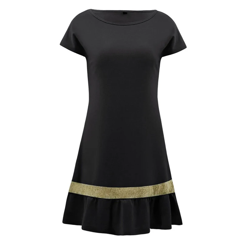 Women Dresses Party Sequined Ruffles Hem Patchwork Casual Dress Woman Elegant Short Sleeve O Neck Summer 2018 Vestidos WS9467F Women Dresses Party Sequined Ruffles Hem Patchwork Casual Dress Woman Elegant Short Sleeve O Neck Summer 2018 Vestidos WS9467F