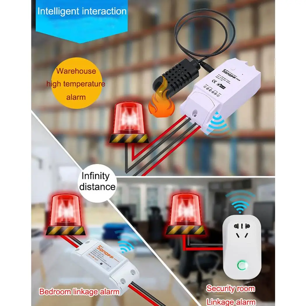 Устройство умного дома Wifi Smart Switch поддерживает Статус устройства отслеживания. WiFi Датчики влажности для мониторинга температуры