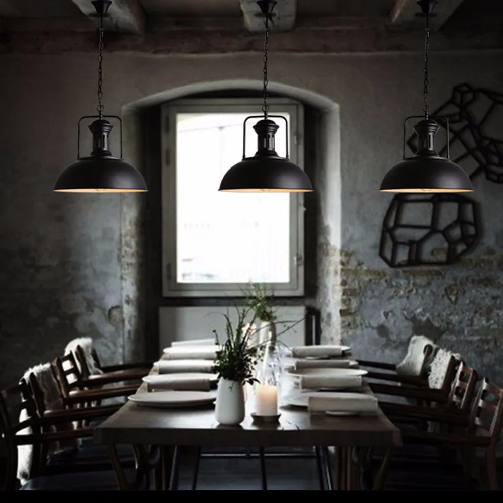 

Edison Loft Style Vintage Industrial Retro Pendant Lamp Light E27 E26 Holder Iron Restaurant Bar Counter Attic Bookstore Lamp