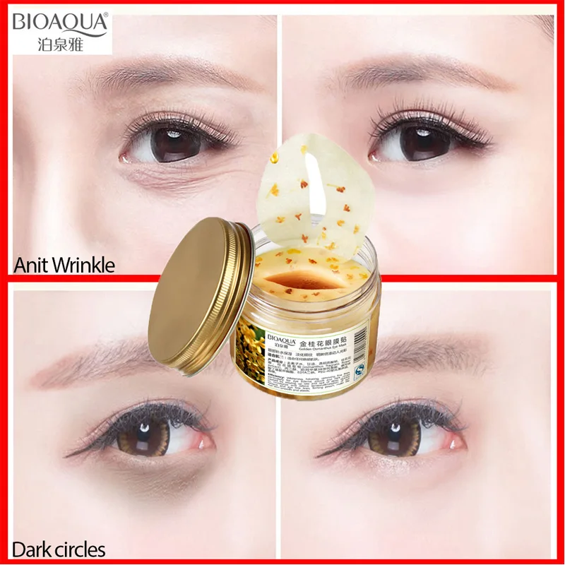 80 шт./бутылка коллагеновые патчи для области вокруг глаз|eye care mask|gold osmanthus eye maskeye mask