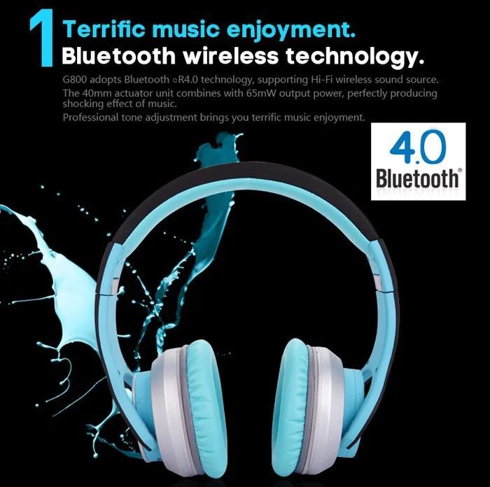 Слог G800 беспроводной Bluetooth 4,0 шумоподавление HIFI стерео наушники гарнитура с микрофоном для samsung для iPhone