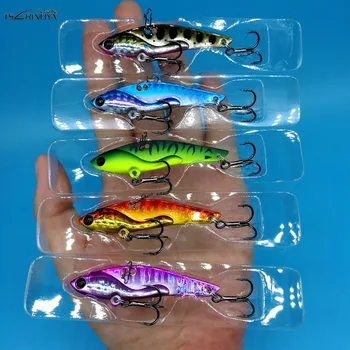 

TSURINOYA 5PCS/LOT TEPAN METAL VIB fishing lure 7g/11g 5colors Spoon Hard Bait Fishing bait Black bass Bait fishing tackle