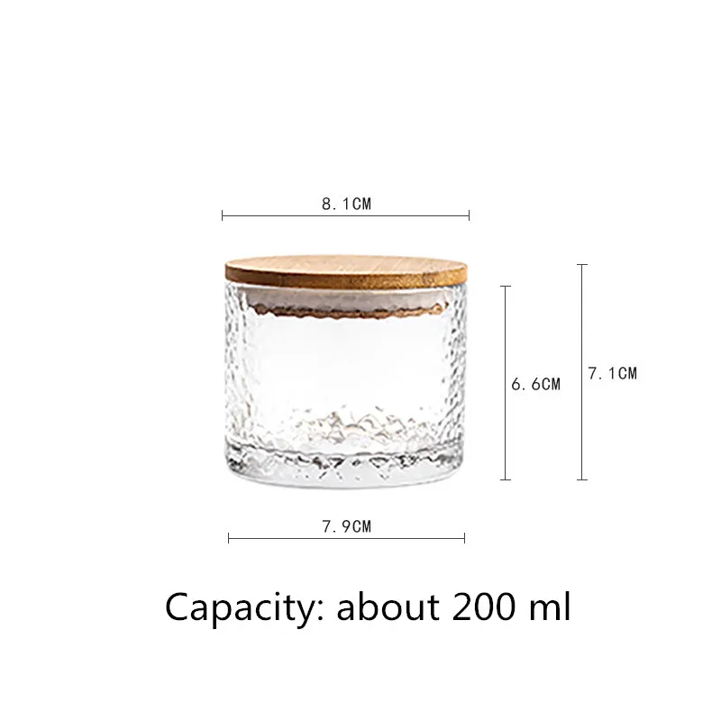Домашние кухонные стеклянные герметичные банки с бамбуковым и деревянным покрытием чайные банки для хранения закусок маленькие банки для хранения кофе контейнер для хранения фасоли резервуар - Цвет: S