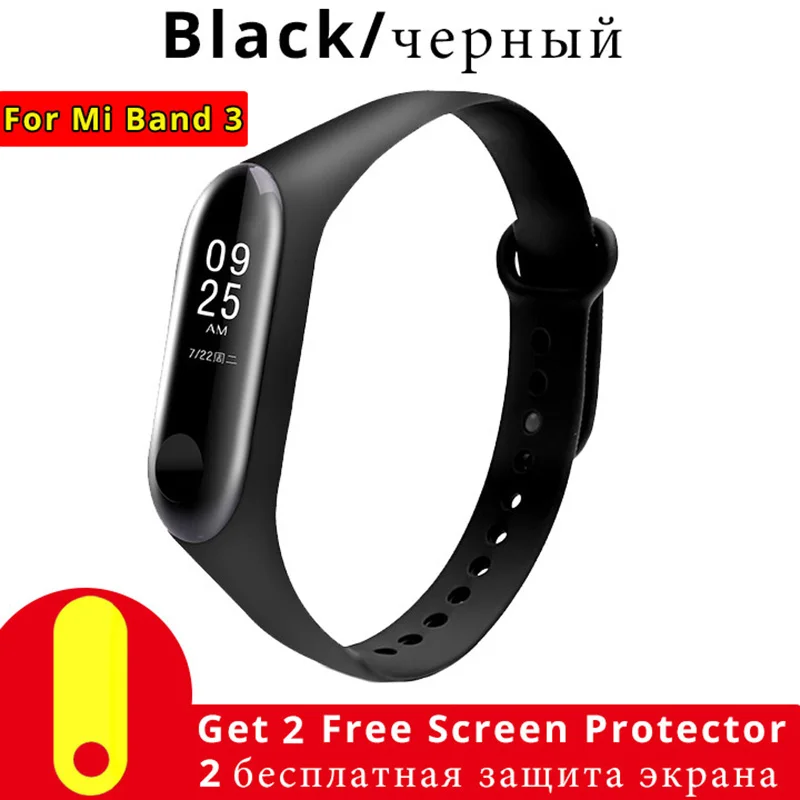 Mi Band 3 4 ремешок на запястье для Xiaomi mi аксессуары красочный Pulsera Correa сменный