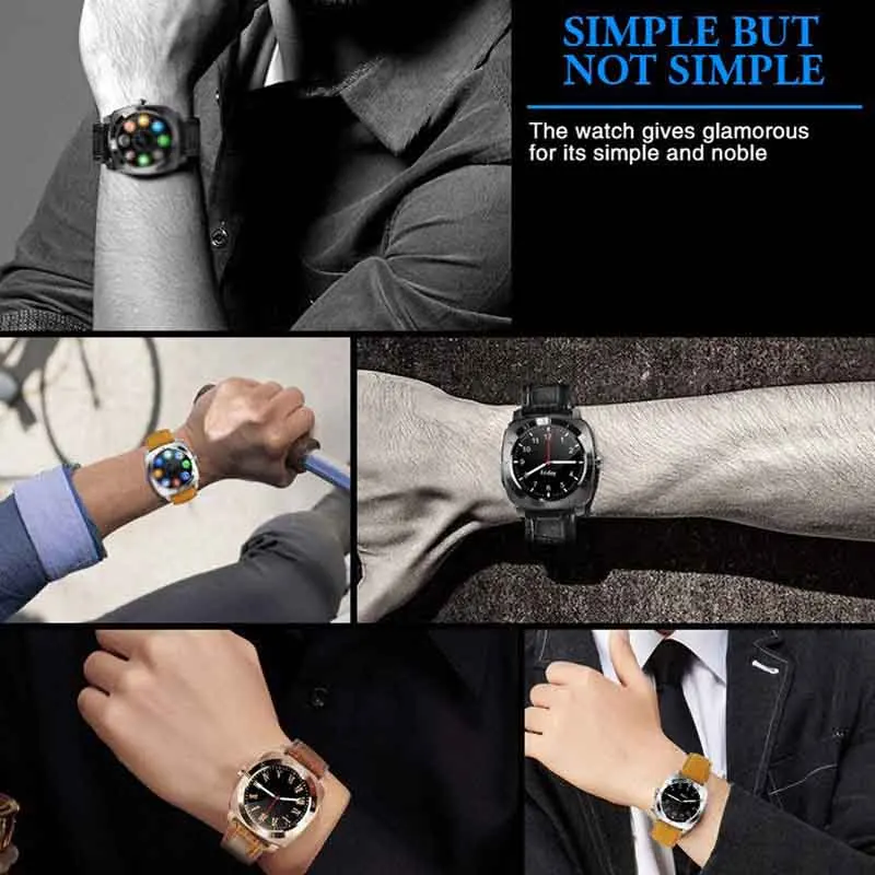Ahssuf Smart Watch Android Wear круглый sim карты удаленной камеры телефон музыкальный умные