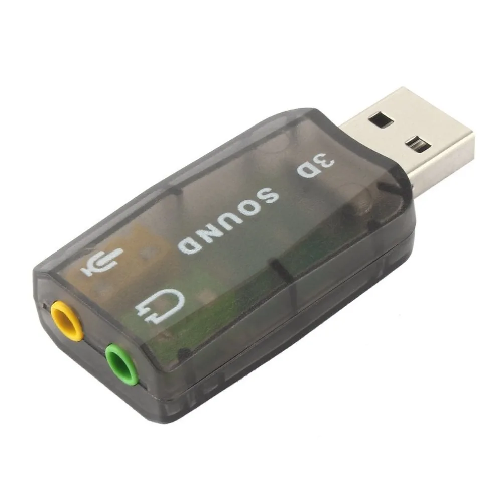 Звуковая карта Мини Внешний USB 2,0 3D Звуковая карта гарнитура аудио адаптер конвертер+ 3,5 мм наушники интерфейс микрофона для ПК компьютера