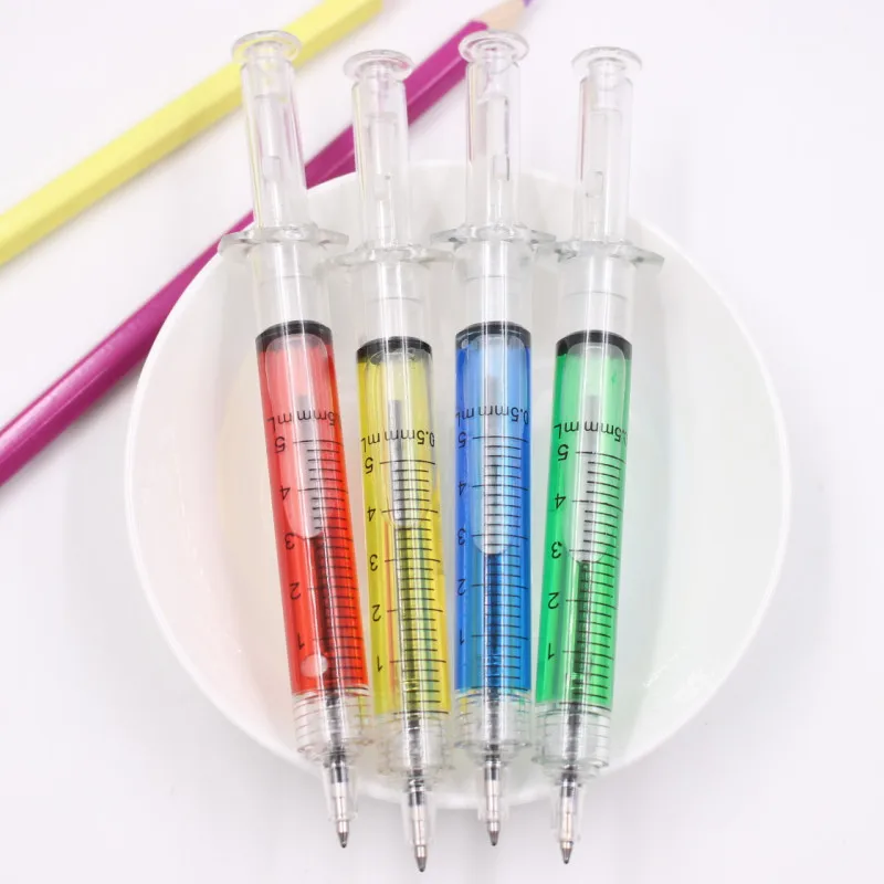 4PCS/lot Liquid Novelty Syringe Ballpoint Pen Stationery Cute Syringe Blue Ink Ballpoint Pen Office Supplies Child Gift цена 4PCS/lot Liquid Novelty Syringe Ballpoint Pen Stationery Cute Syringe Blue Ink Ballpoint Pen Office Supplies Child Gift цены онлайн