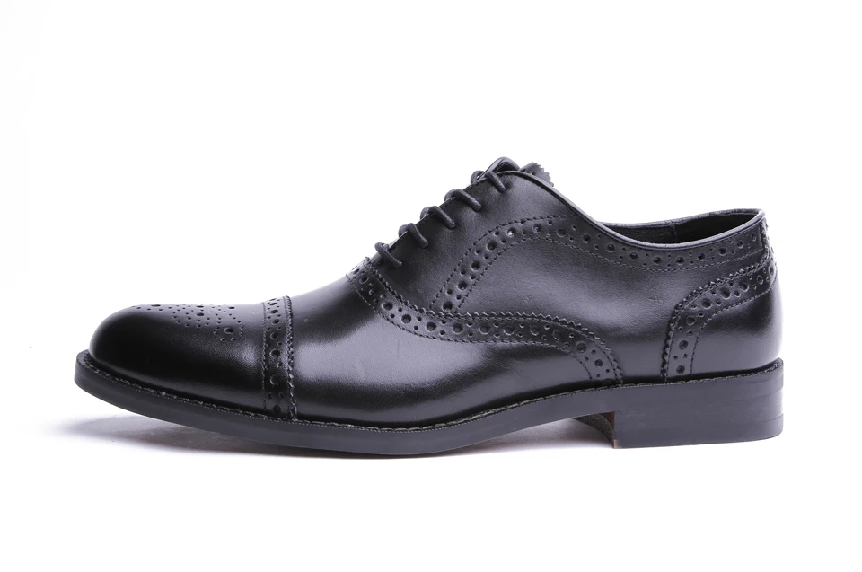 DESAI/Брендовые мужские туфли-оксфорды из натуральной кожи; Мужская обувь с перфорацией типа «броги» в британском стиле; деловая модельная обувь на плоской подошве из воловьей кожи на шнуровке