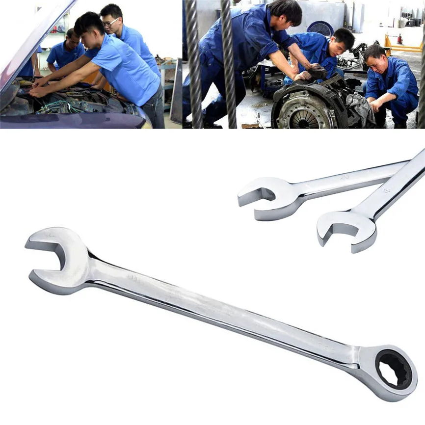

Steel Wrench Spanners Ratcheting Combination Hand Tool Wrench Kit Repairing Home Garden Dropshipping 0309