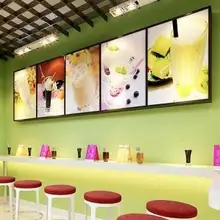 5 графика/колонка) Магнитная светодиодная световая коробка защелкивающаяся рамка 12 В, ресторанные панели меню светодиодный фонарь коробки