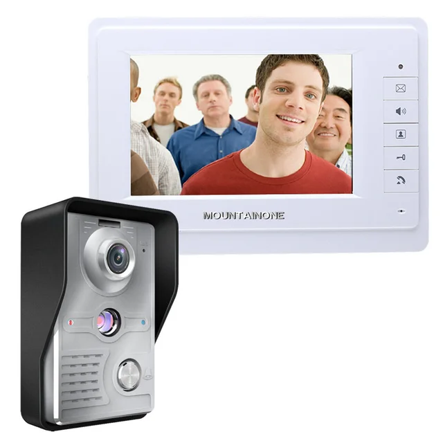 $62.99 FREE SHIPPING 7 Inch Weatherproof Video Door Phone Doorbell Intercom Kit 1-camera 1-monitor Night Vision 700TVL Video Intercom