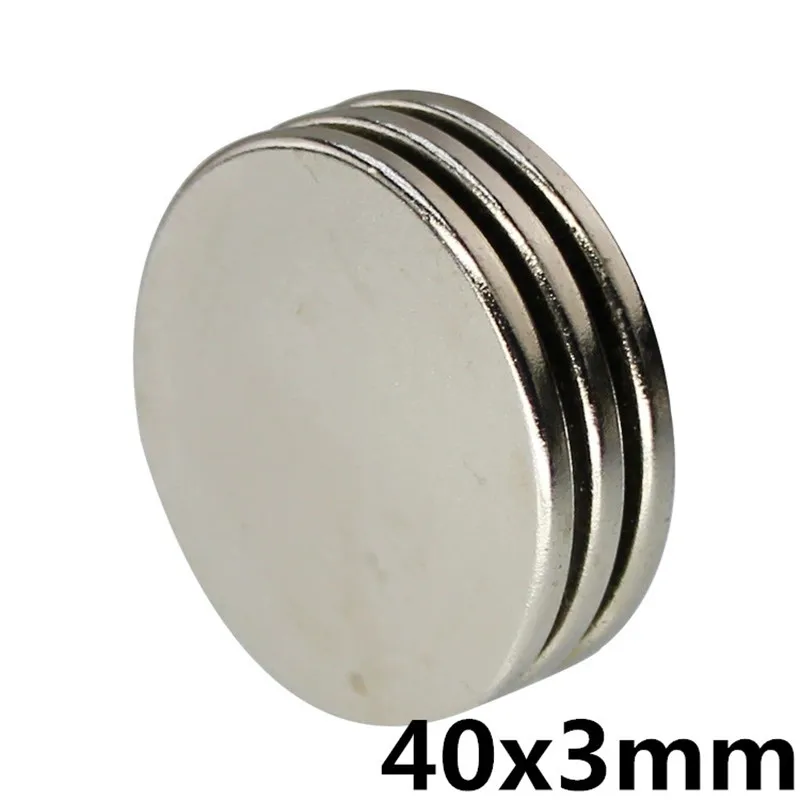 1 шт. 40*3 мм супер сильный неодимовый магнит N35disc постоянный магнит редкоземельный художественный процесс магнит Неодим-железо-бор 40x3 мм