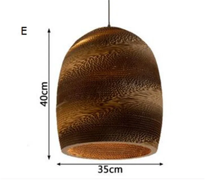Деревянный бумажный кулон соты светильник s картонная птичья клетка E27 подвесной светильник Лофт светильник подвесной светильник Домашний Светильник ing одежда - Цвет корпуса: Model E