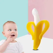 Di alta Qualità Del Silicone Spazzolino Da Denti E Sicuro per L'ambiente Del Bambino Teether Dentizione Anello Bambini Massaggiagengive Bambini Da Masticare